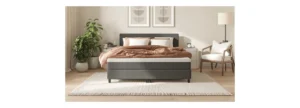 Colchão Emma Premium Hybrid 2.0 em quarto ilustrativo da fabricante; cama e decoração não estão incluídas.