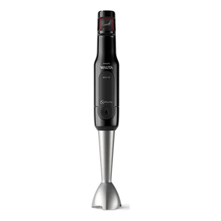 Mixer Philips Walita RI2622 ProMix preto com haste em inox, em imagem de divulgação da fabricante.